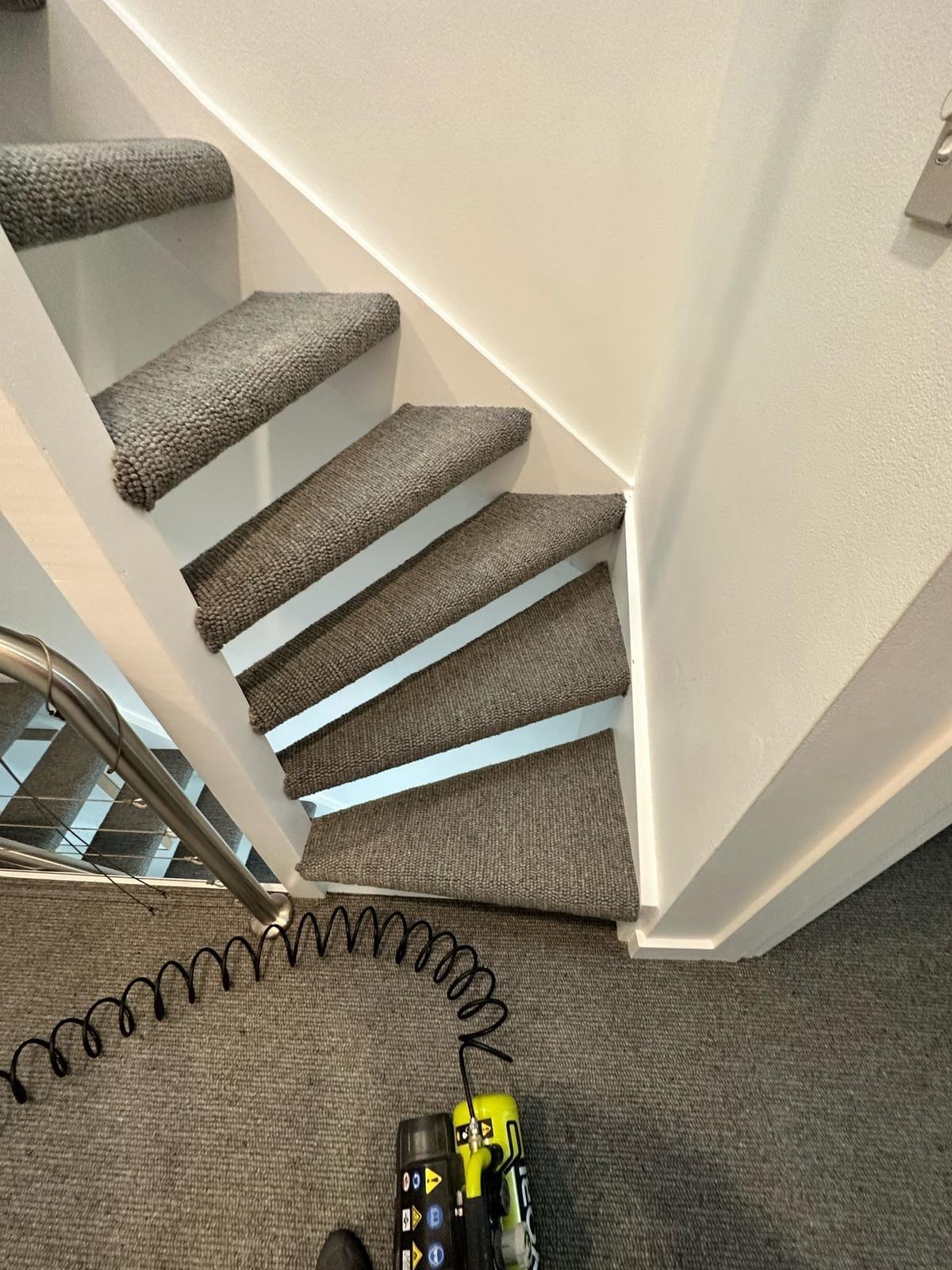 Floor preparation and flooring removal before carpet tile installation in Ingleburn